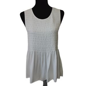 Rose & Olive White Sleeveless Top